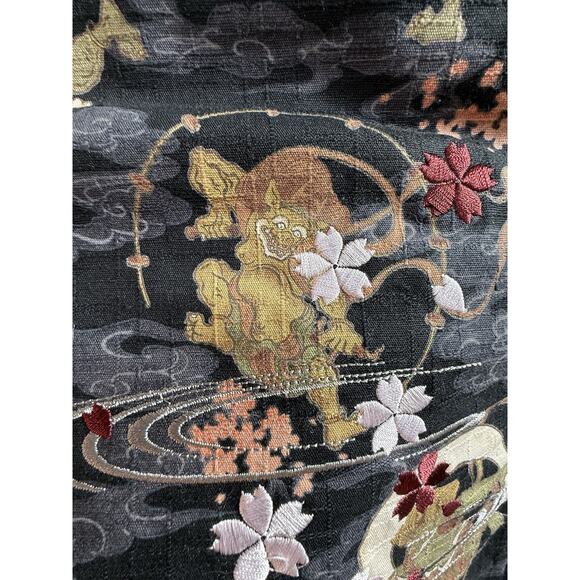 Ripple Japan Unisex Embroidered Canvas Backpack Japanese Dragon Art Vegan Bag - Picture 14 of 14